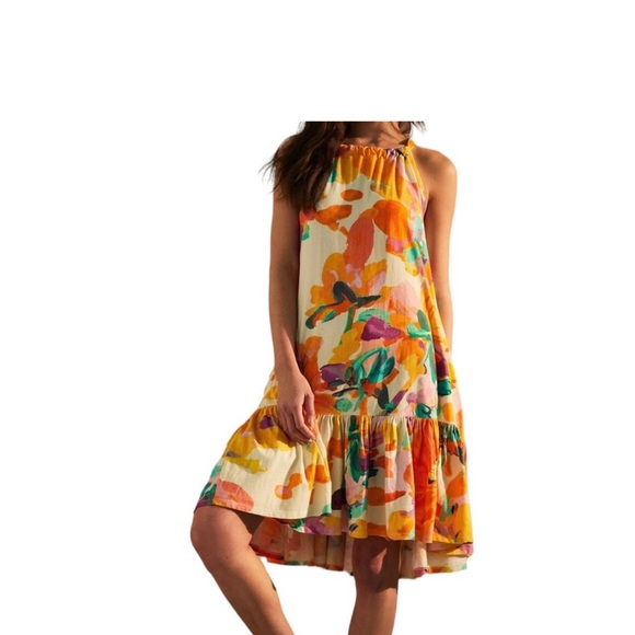 Anthropology Daily Practice Frida Cross-back Midi Dress - Picture 1 of 8